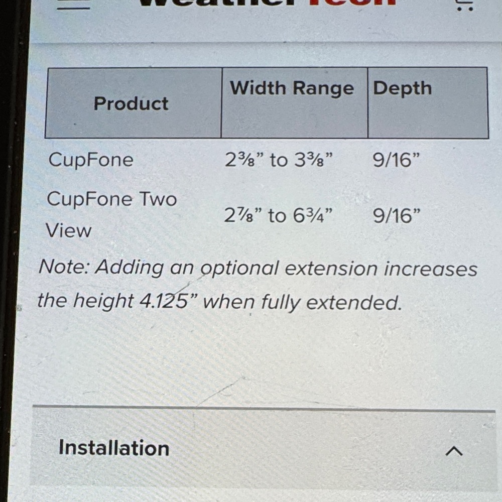 WeatherTech CupFone Holder 360 Degree Adjustable - Picture 6 of 9